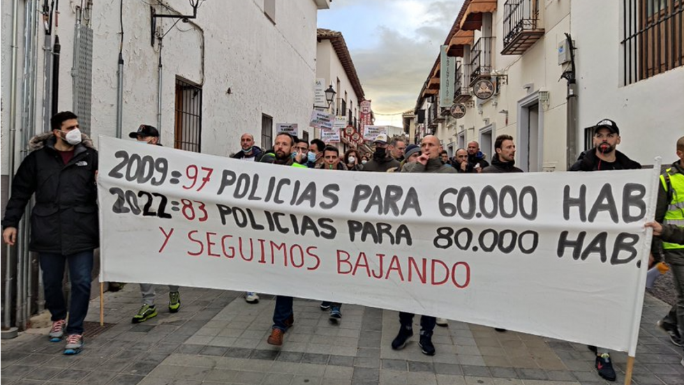 Manifestación policial del pasado 30 de marzo.