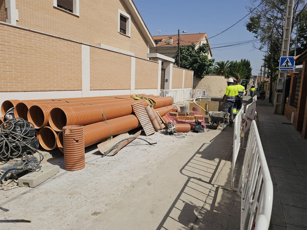 Obras en San Martín de la Vega.