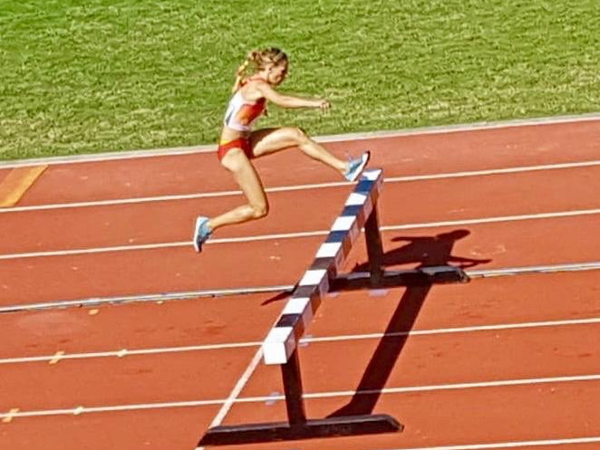 Teresa Íñiguez en el Europeo de Venecia.