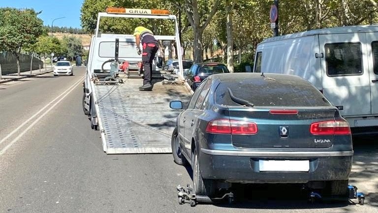 Uno de los vehículos retirados durante la última semana.