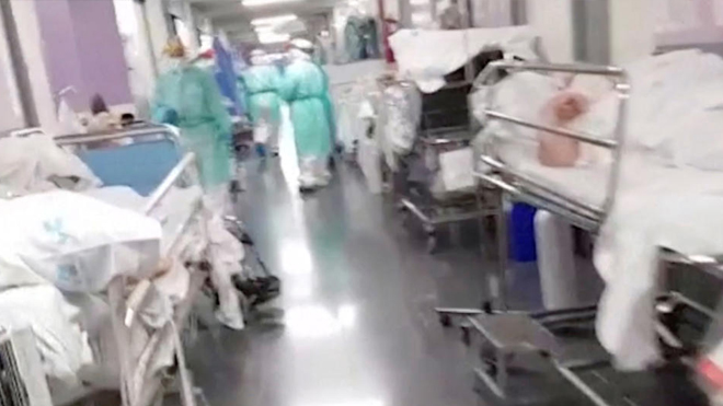 Hospital de Getafe durante la primera ola de la pandemia del coronavirus.