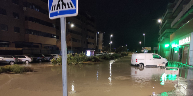 Valdemoro inundado. | Foto: @MeteoValdemoro.