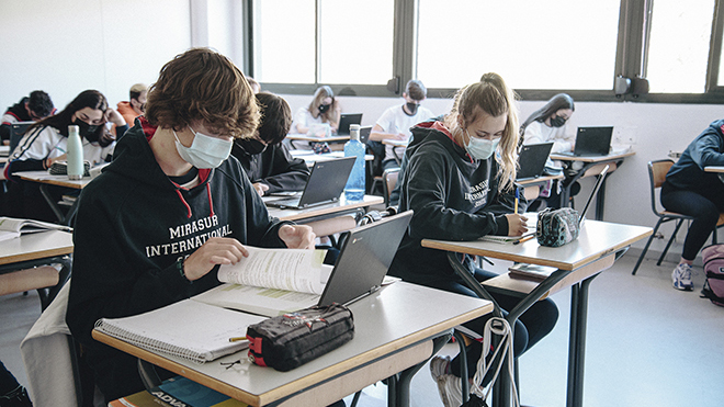 Alumnos del colegio Mirasur de Pinto, el pasado año escolar.