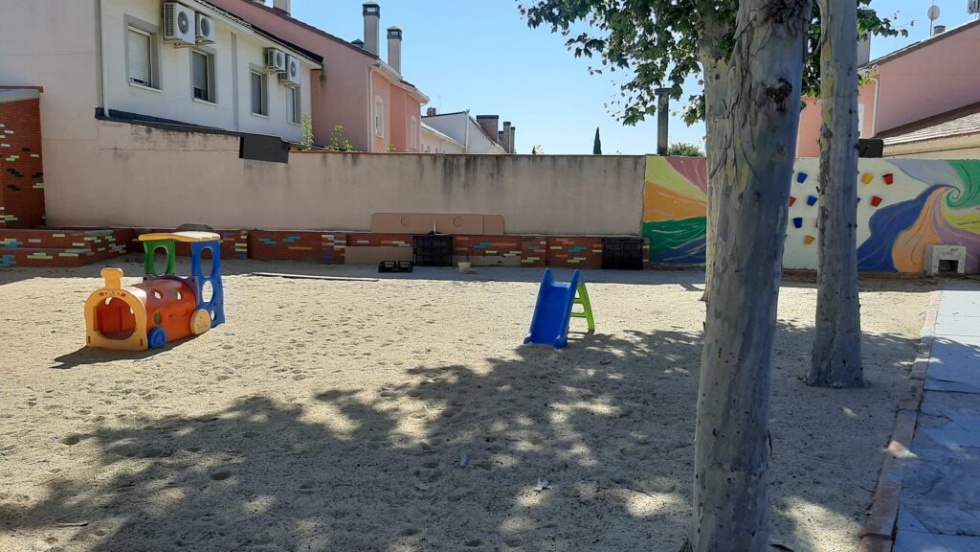 El patio de la escuela infantil antes de su renovación | Ayuntamiento de San Martín de la Vega