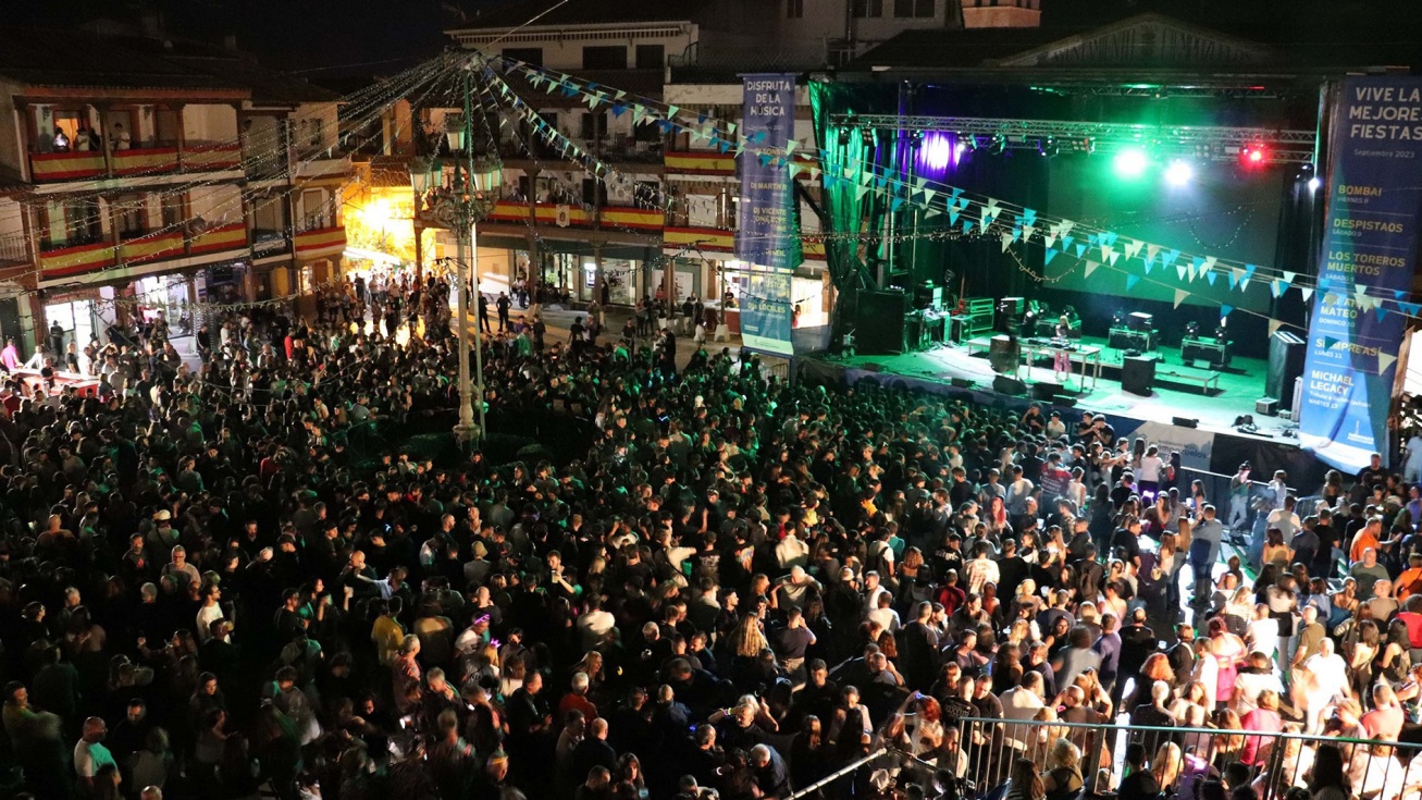 La plaza de la Constituci&oacute;n en las fiestas patronales de 2023.