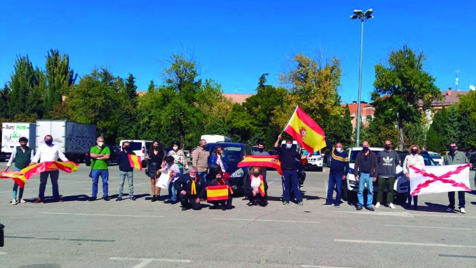 Foto de Vox Pinto durante la concentración.