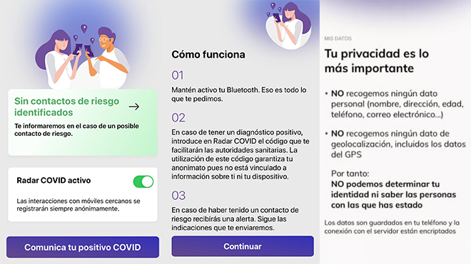 Cómo funciona Radar COVID.