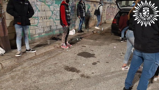 Uno de los botellones detectado por Policía Local | Img: Policía Local de Pinto.
