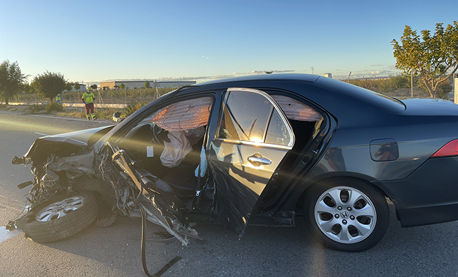 Turismo implicado en el accidente de tráfico en el que perdió al vida un vecino de Ciempozuelos.