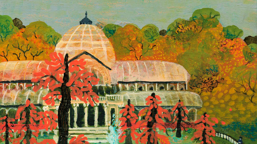 El Palacio de Cristal pintado por Manuel Marsol.