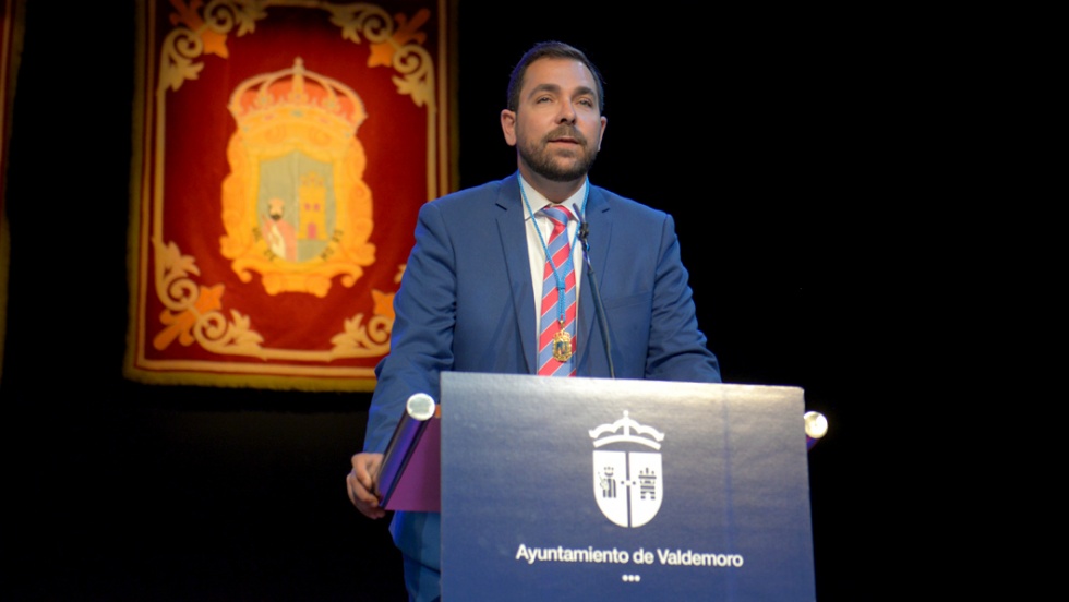 Sergio Parra, alcalde de Valdemoro, en el pleno de investidura de 2019.