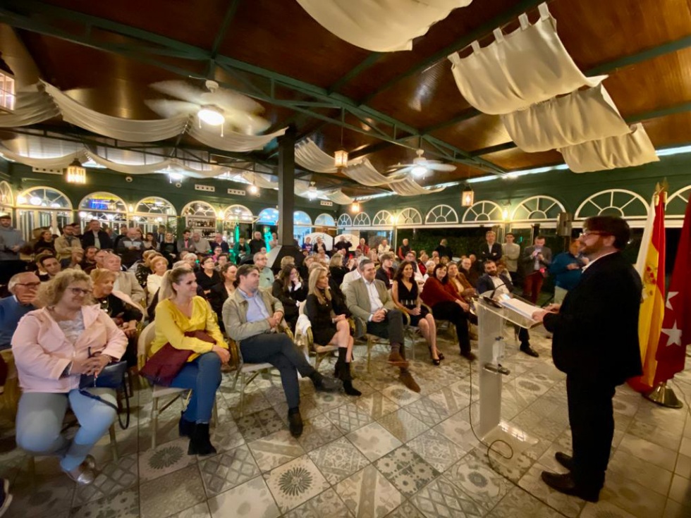 El nuevo candidato del PP de Pinto, Salomón Aguado, durante su presentación.