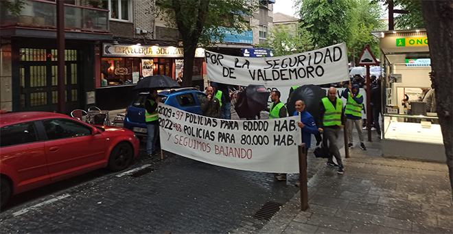 Manifestación de la Policía Local de Valdemoro.