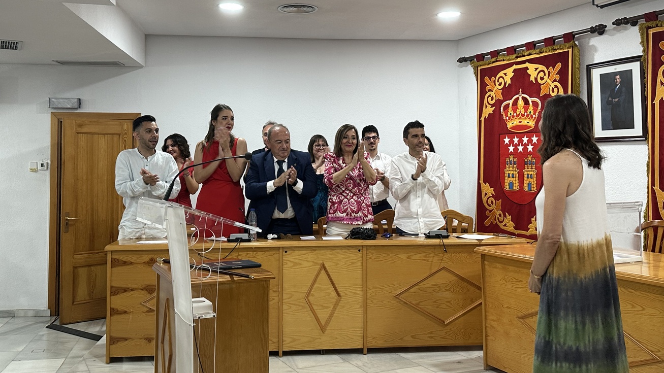 El grupo socialista en el pleno de investidura.