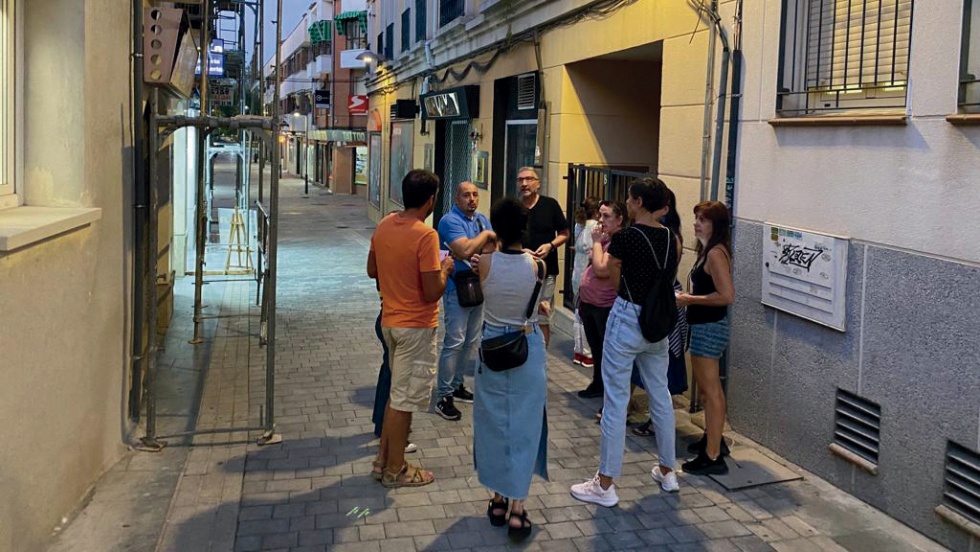 Reunión de los afectados.