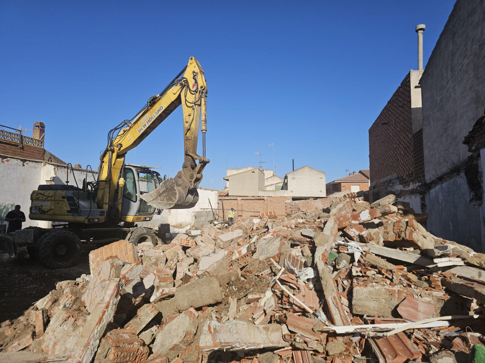 Obras del nuevo aparcamiento.