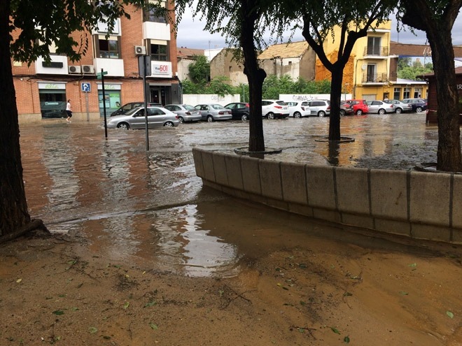 Inundación en Pinto.