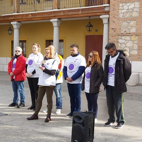 Lectura del manifiesto contra la violencia machista.