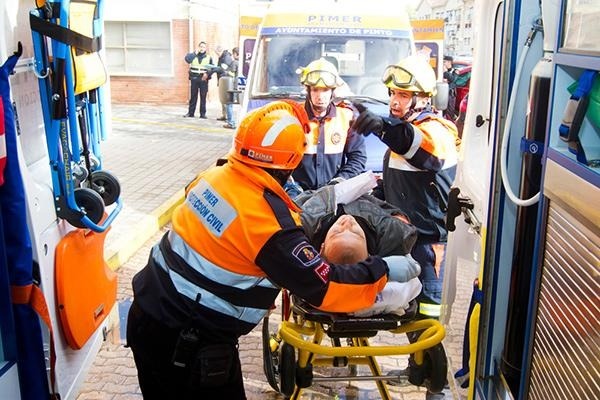 Trabajadores de PIMER-Protección Civil de Pinto.