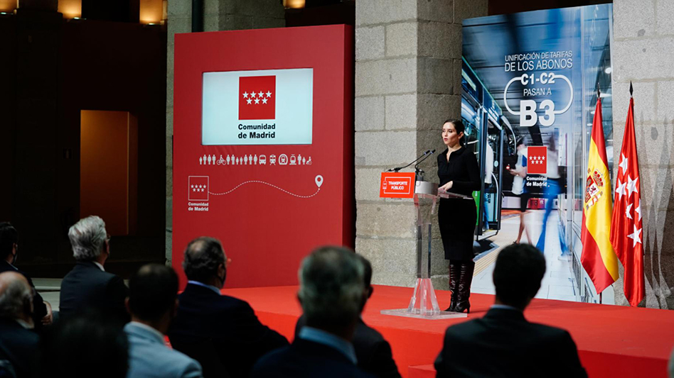 La presidenta de la Comunidad de Madrid, Díaz Ayuso, anunciando la medida | Comunidad de Madrid