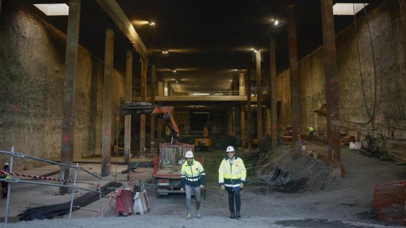 El consejero de Transportes, Jorge Rodrigo, en su visita a las obras | Comunidad de Madrid