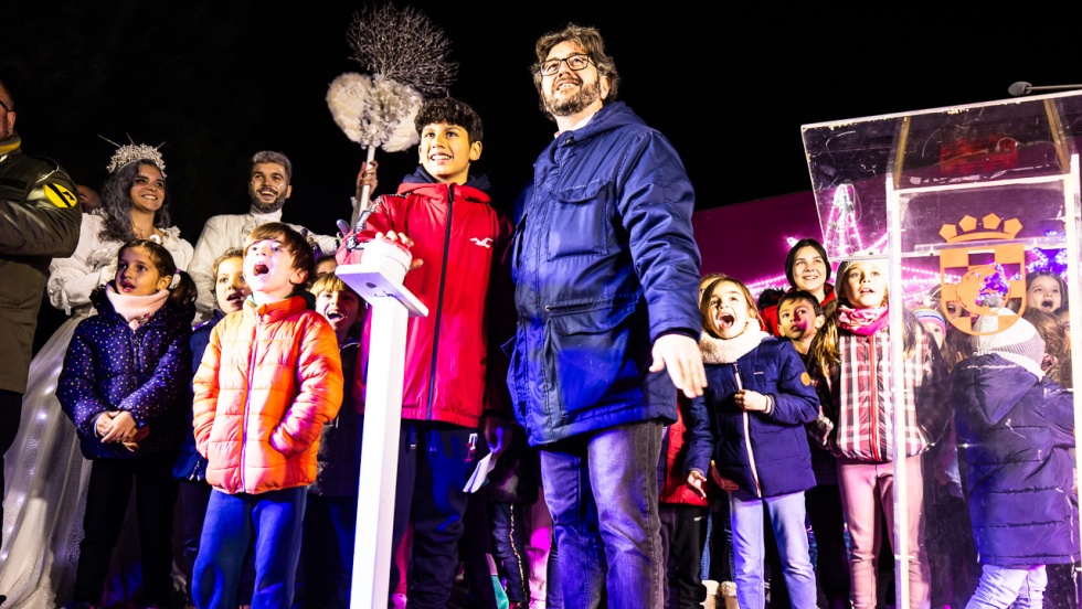 Encendido de luces en Pinto en la Navidad de 2023.