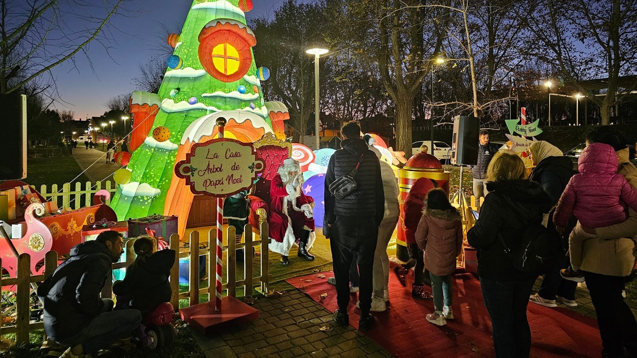 Casa de Papá Noel en el Pasillo Verde de San Martín.