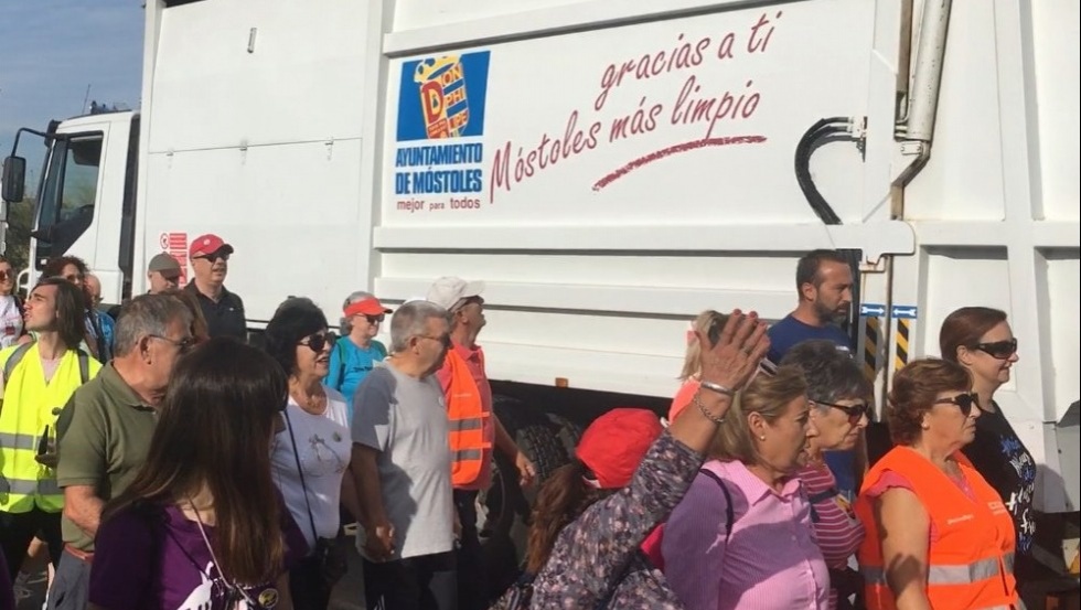 Momento de la manifestaci&oacute;n contra la ampliaci&oacute;n del vertedero | Archivo.