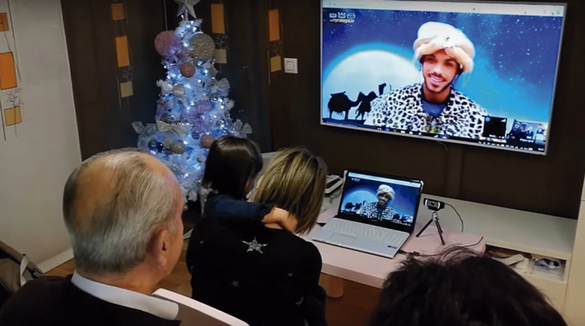 Videoconferencia con un Rey Mago. | Foto: https://www.noticiascyl.com