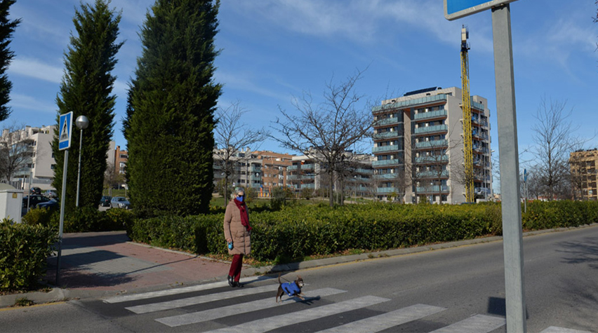 Paso de cebra en Valdemoro.