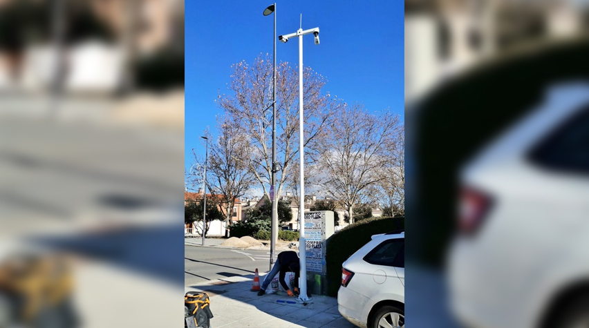 Una de las cámaras de seguridad instaladas en el municipio.