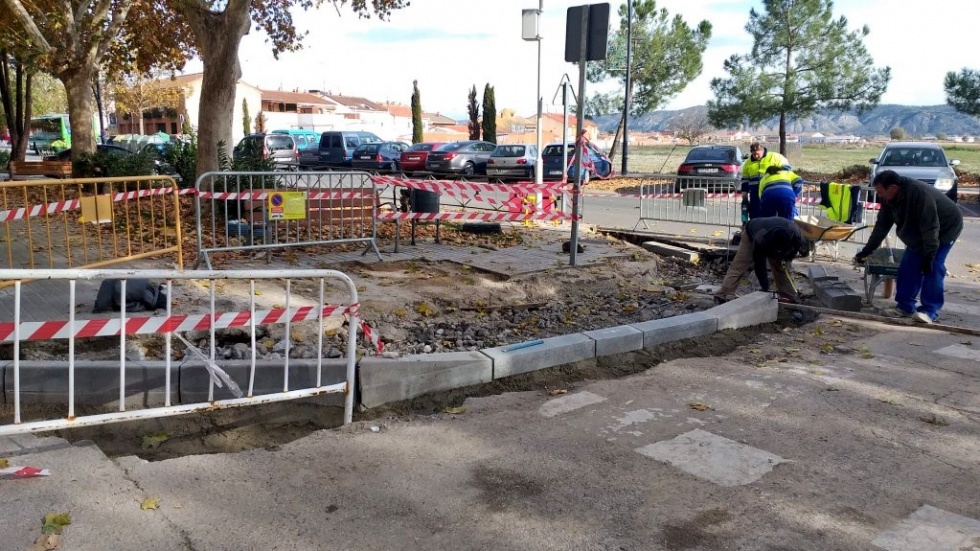 Obras en el acerado de San Martín|Ayuntamiento de San Martín de la Vega