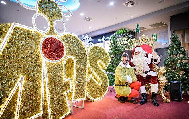 Papá Noel en Plaza Éboli.