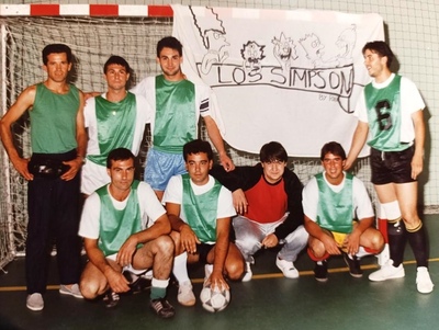 Los Simpson: (…) Severo Alegre, Félix Alegre, Rafa Lezana, abajo: Martín Alegre, (…), Manolo (portero), Truchi