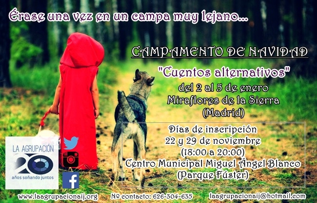 Cartel del campamento de Navidad de la Agrupación.