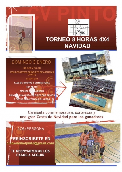 Torneo Ocho horas 4x4 del Club Voleibol Pinto