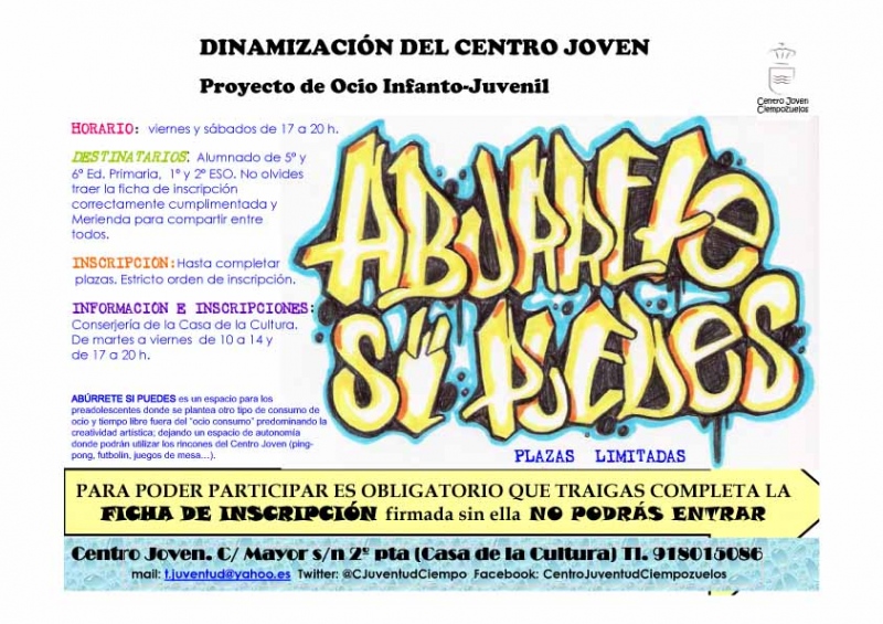 Programa 'Abúrrete si puedes' de Ciempozuelos.