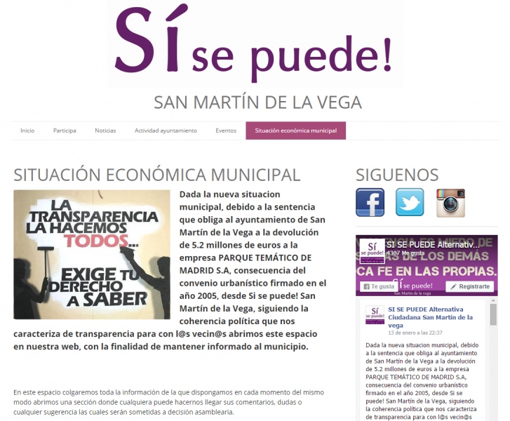 Nueva sección de Sí se puede de San Martín de la Vega.