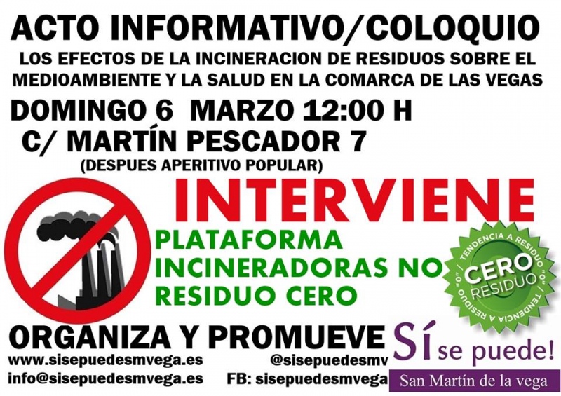 Charla sobre los peligros de las incineradoras.
