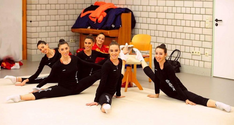 Equipo español de gimnasia rítmica.