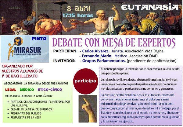 Debate sobre la eutanasia del Colegio Mirasur de Pinto.