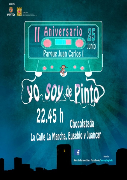 Cartel por el II aniversario de Yo soy de Pinto.
