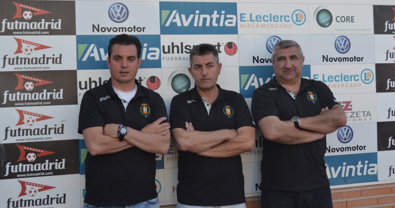 Cuerpo técnico del Atlético de Pinto.