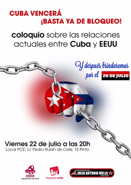 Coloquio sobre las relaciones entre Cuba y EEUU en Pinto.