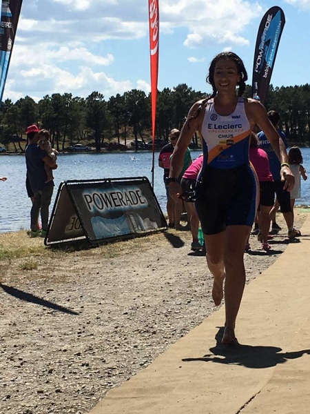 Chus Pérez en el Campeonato de triatlón en distancia olímpica.