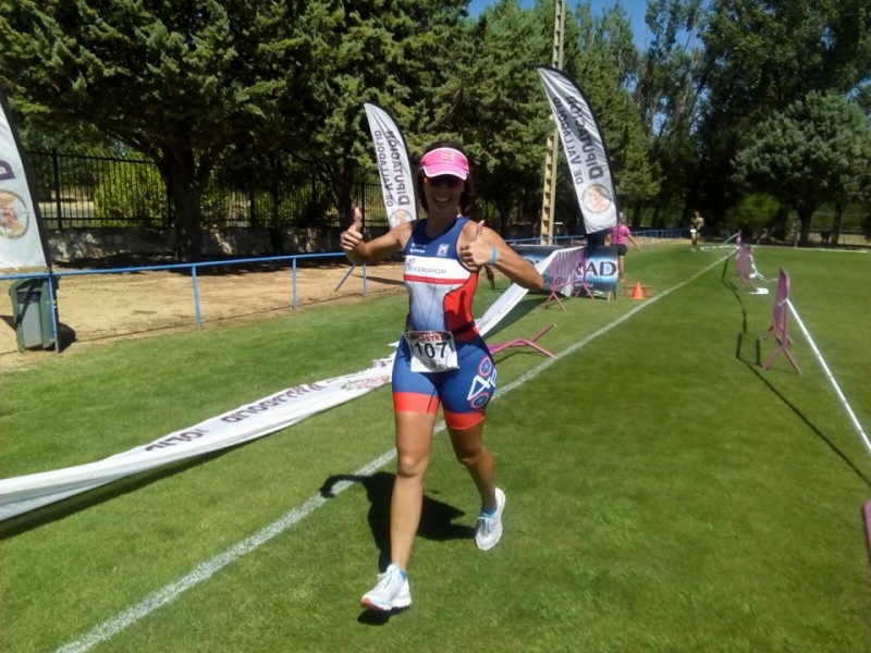 Chus Pérez a falta de 4 km para la meta.