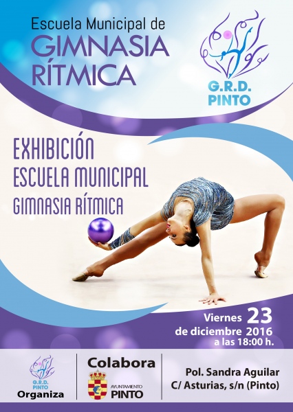 La escuela municipal de gimnasia rítmica celebrará su exhibición de Navidad.