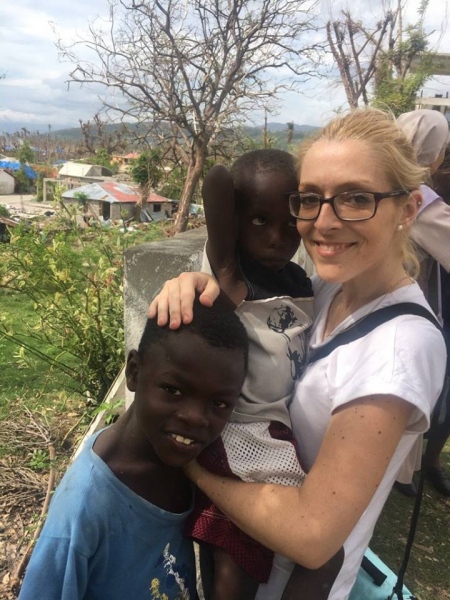 Susana Morales en Haití.