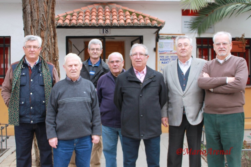 De izq. a der. Ramón Escápez, Carlos del Mazo, Medardo Moreno, Ramón García, Valentín Granados, Alberto Utrilla y Sebastián Morilla.