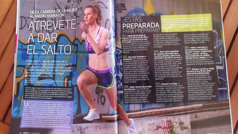 Noelia Pacheco, en el número especial de la revista Sport Life.